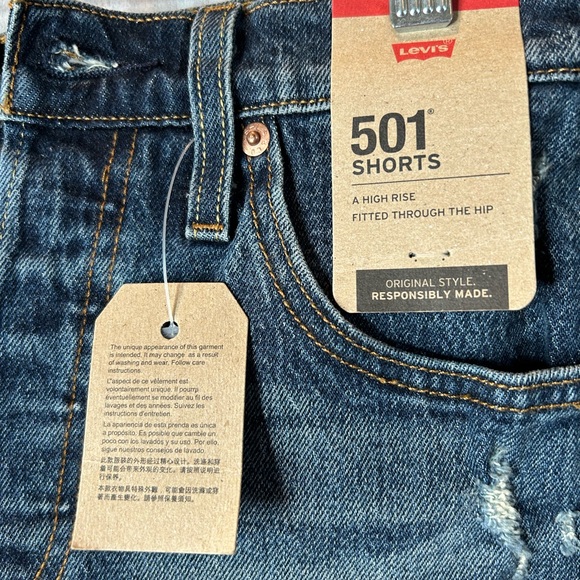 NWT Levi’s 501 button fly jeans shorts - Picture 2 of 5